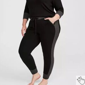 NWT Torrid super soft stretchy black gray ribbed lounge jogger plus size 2X